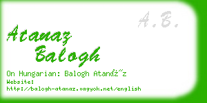 atanaz balogh business card